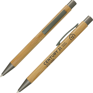 Gunmetal Bamboo Pen - Your Logo - NEW!