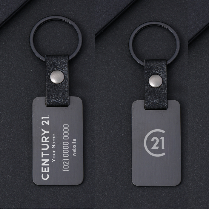 C21 Keychain - Black - Your Logo - NEW
