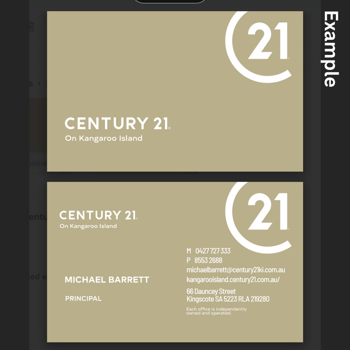Business Cards - Relentless Gold
