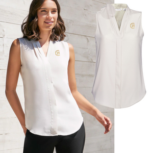 Madison Sleeveless Blouse - Ivory