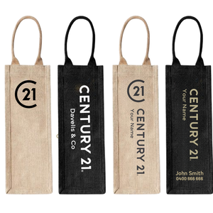 Tamarama Jute Wine Carrier - Your Logo