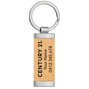 Wood Panel Keyring, Your Logo