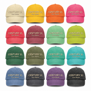 CENTURY 21® Vintage Washed Cap – Personalised