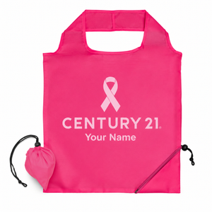 CENTURY 21® Pink Ribbon Sprint Folding Shopping Bag – Your Name