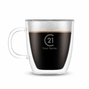 CENTURY 21® BODUM Bistro Mugs – Set of 2 – Personalised with Your Logo