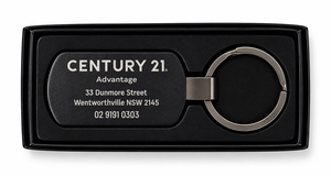 Gunmetal Keyring - Your Logo