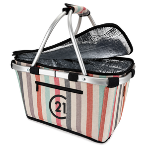 Sachi Insulated Carry Basket with Lid - NEW