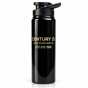 Amore 750ml Drink Bottle, Wrap Logo Print