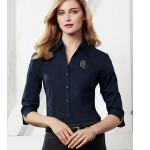 SAMPLE SALE Metro Three Quarter Sleeve Ladies Shirt - SIZE 16