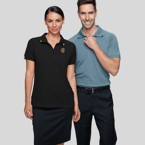 Black Flinders Ladies Polo - 2 Position Embroidery