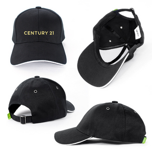 Wordmark Cap - Black with White Sandwich trim