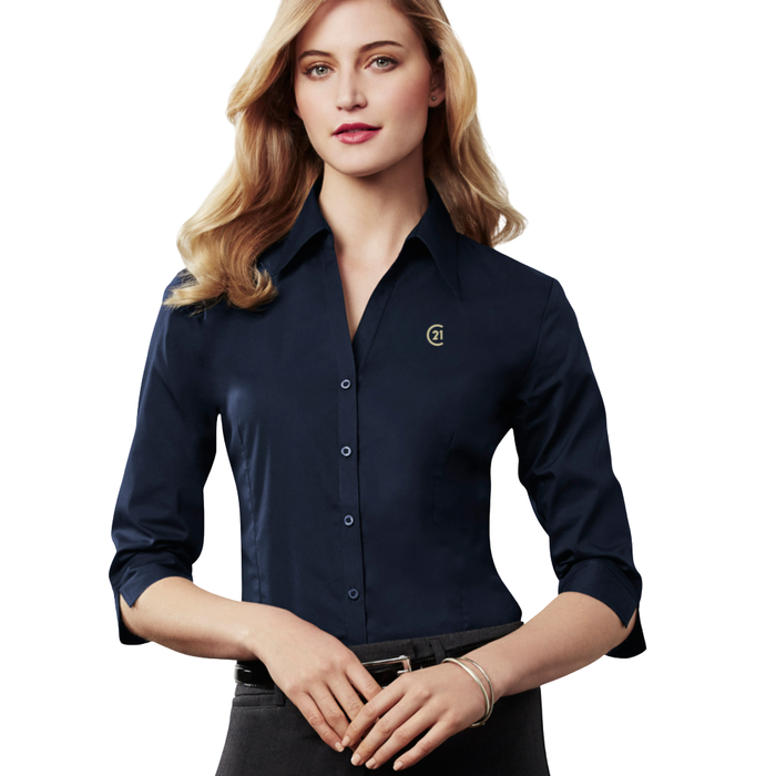 SAMPLE SALE Metro Three Quarter Sleeve Ladies Shirt - SIZE 12