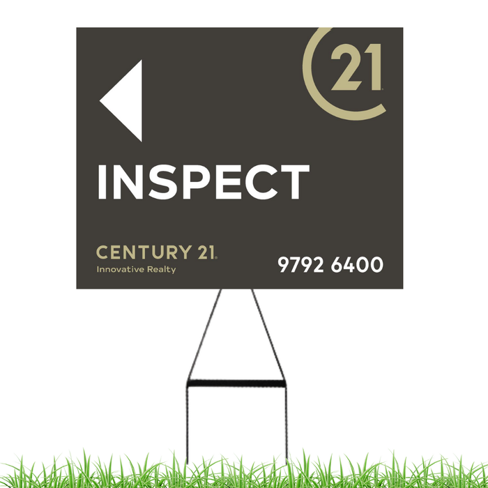 INSPECT Pointer Signs + Ground Spikes (10 pcs)