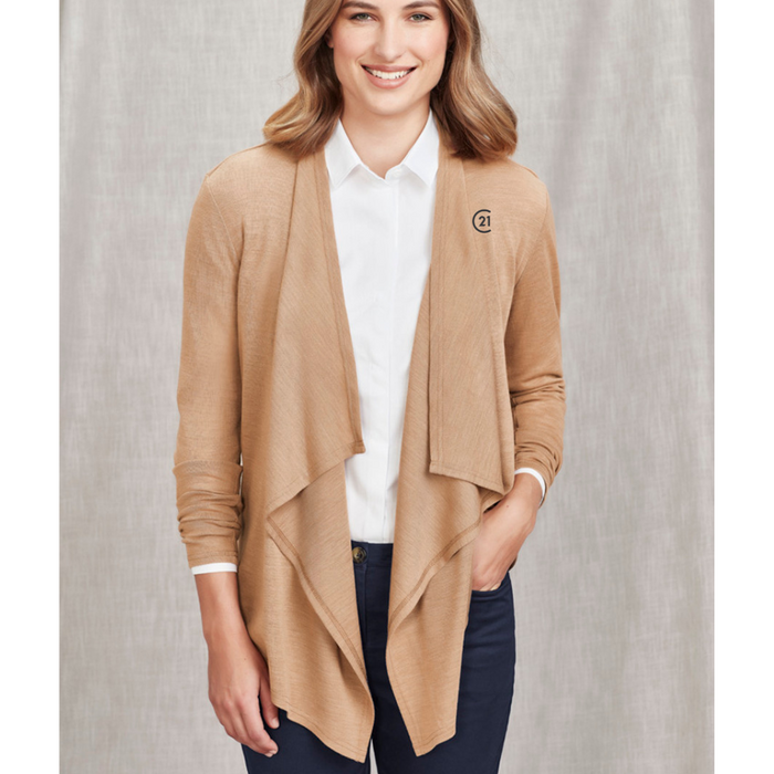 Sophia Waterfall Cardigan, Camel