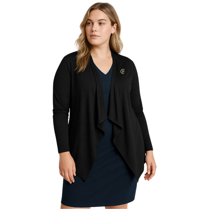 Sophia Waterfall Cardigan, Black