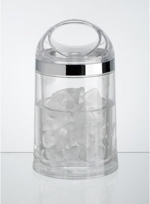 3-in-1 Acrylic Bottle Holder, Wine Bucket & Ice Carrier - Your Logo - NEW