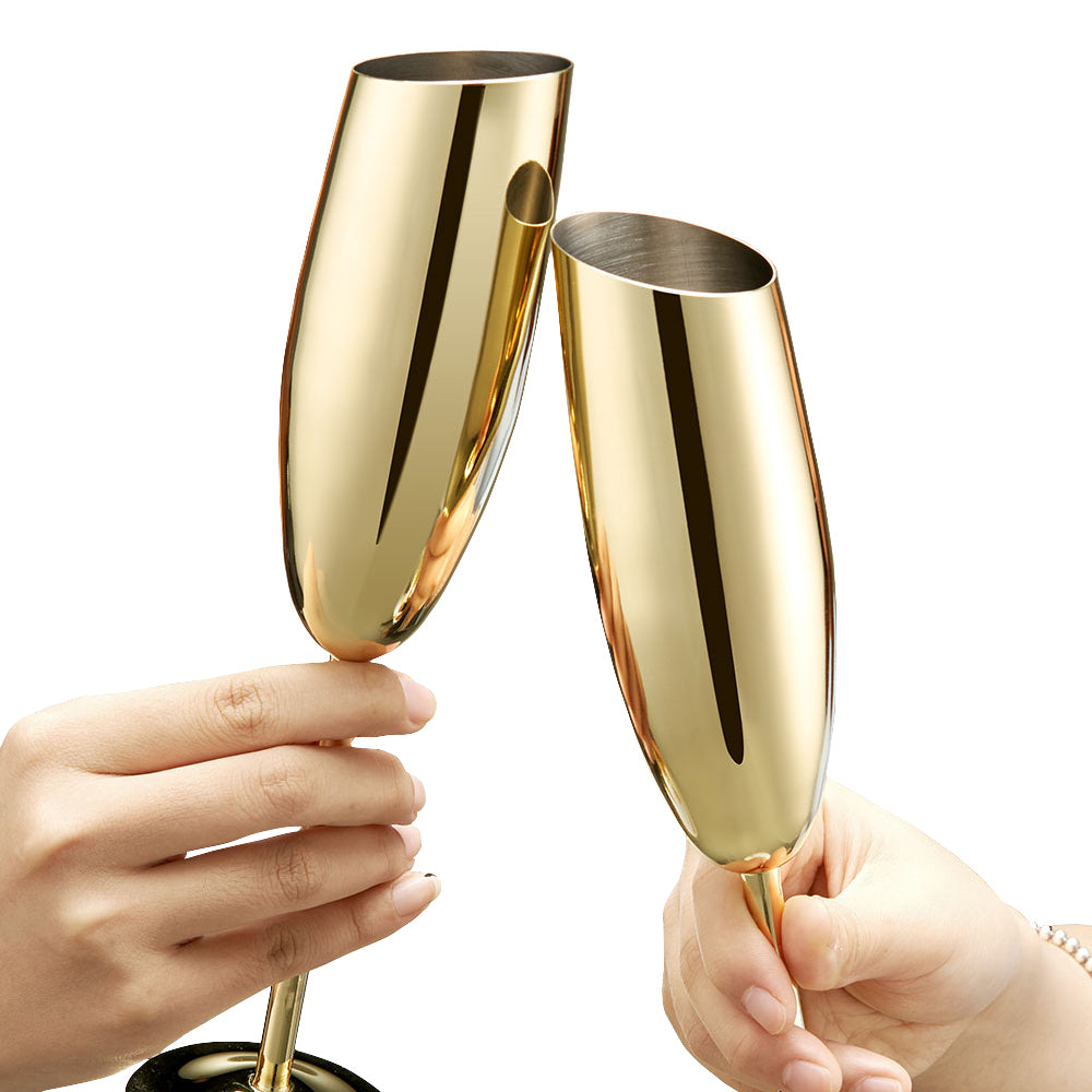 Gold Champagne Flutes CENTURY 21 PROMO SHOP AUSTRALIA