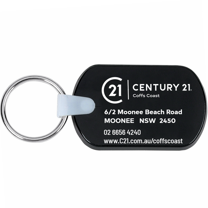 Black Soft Key Tag - Your Logo